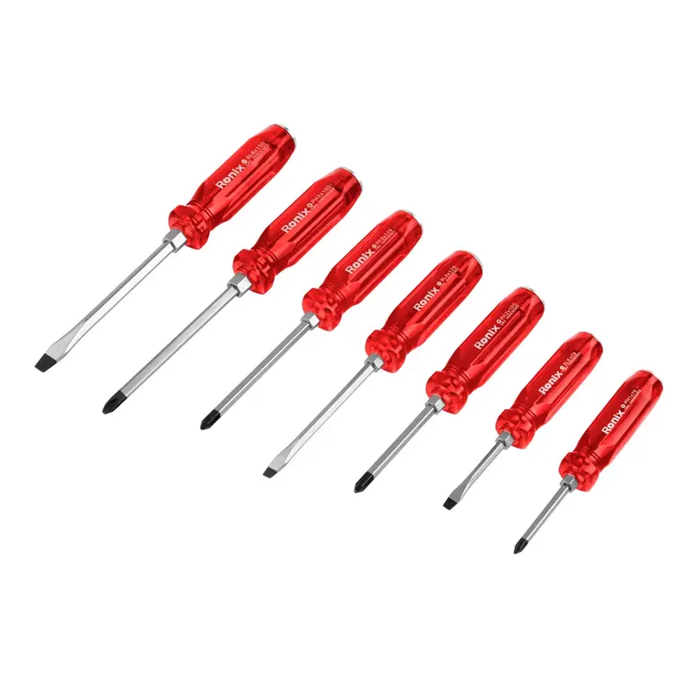مجموعه 7 عددی پیچ گوشتی ضربه خور رونیکس مدل RH-2906